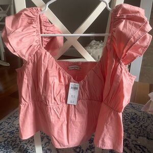 Abercrombie pink crop top, new with tags